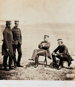 Maggior Generale Henry William Barnard e Staff, da un album di 52 fotografie associate alla Guerra di Crimea, 1855