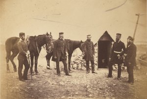 Il Maggiore Generale Garrett e gli ufficiali del suo staff. da Roger Fenton
