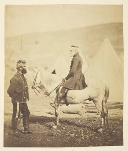 Sir Jas. York Scarlett (1799-1880), generale, a capo della brigata pesante a Balaclava (a sinistra); Edward Wm. Lowe (1820-1880), generale (a destra); preso in Crimea. da Roger Fenton