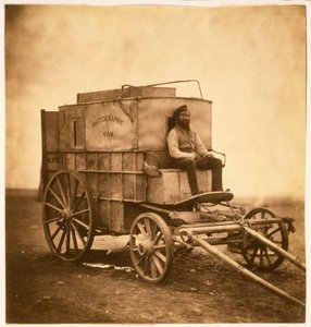 Il furgone dei fotografi con Marcus Sparling in Crimea, 1855
