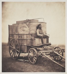 Il furgone del fotografo con Marcus Sparling in Crimea, 1855 da Roger Fenton
