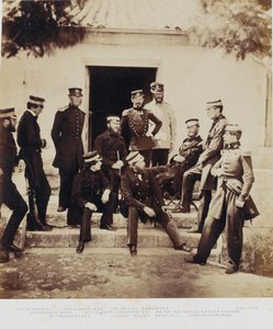 Il personale al quartier generale, da un album di 52 fotografie associate alla Guerra di Crimea, 1855 da Roger Fenton