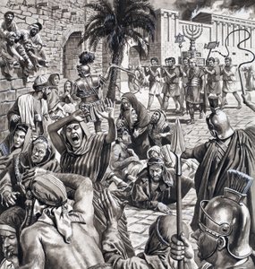 Il contadino combattente, da "Masters of Rome" (gouache su carta) da Roger Payne