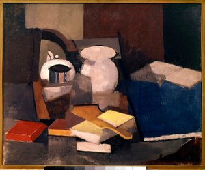 Natura morta con libri e carte da Roger de La Fresnaye