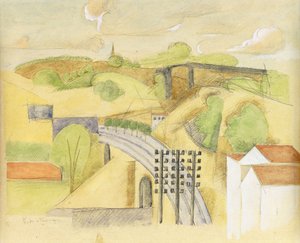 Studio per il Viadotto di Meulan; Etude pour le Viaduc de Meulan, 1912