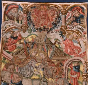 Arazzo Fiammingo. Trittico della Nascita di Cristo