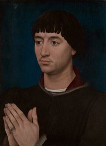 Ritratto di Jean Gros (recto); stemma di Jean Gros (verso) da Rogier van der Weyden