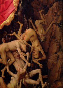 Il Giudizio Universale, dettaglio della caduta dei dannati all