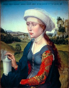 Trittico della famiglia Braque: Rappresentazione di Santa Maria Maddalena (pannello destro del trittico Braque), ca 1450 da Rogier van der Weyden