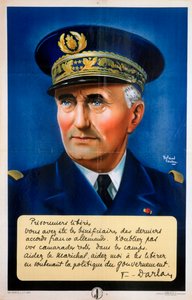 Ammiraglio Darlan, manifesto di propaganda francese di Vichy da Roland Coudon