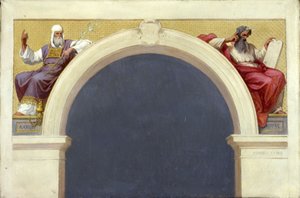 Bozzetto per la chiesa di Saint-François-Xavier: Mosè e Aronne, tra il 1874 e il 1876 da Romain Cazes