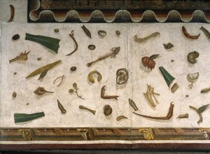 “Asarotos” (Pavimento non spazzato) Frammenti di mosaico firmati da Harakliton da Roma, II secolo d.C., Roma da Roman