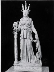 Athena Parthenos, copia di un originale del V secolo di Fidia (c.500-c.432 a.C.) (marmo)