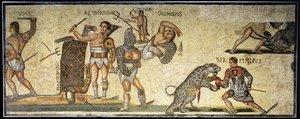 Battaglia tra gladiatori e felini, 320 d.C.
