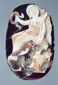 Cammeo raffigurante Giulia Domna come Vittoria, c.200 d.C. da Roman