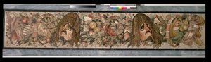 Pannello decorativo raffigurante maschere teatrali, dalla Casa del Fauno, Pompei (mosaico) da Roman