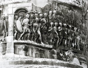 Dettaglio della Colonna di Marco Aurelio (Colonna Antonina), 180-196 d.C. da Roman