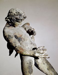 Dettaglio di un fauno (scultura in bronzo) da Roman