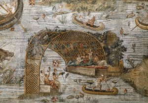 Dettaglio del mosaico nilotico di Preneste (Palestrina) dal santuario della dea Fortuna Primigenia, 80 a.C.