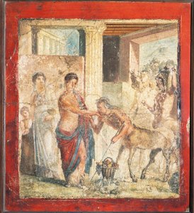 Affresco raffigurante centauro al matrimonio di Piritoo e Ippodamia da Pompei, Italia da Roman
