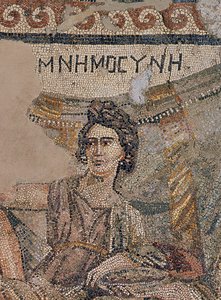 Simposio funerario, dalla necropoli di Antiochia, fine IV secolo d.C. (mosaico) (dettaglio) da Roman