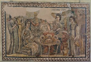 Simposio funerario, dalla necropoli di Antiochia, fine IV secolo d.C. da Roman