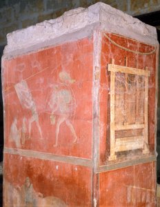 Italia, Napoli, Museo Archeologico Nazionale, Tintori, dipinto dalla Casa della Fullonica a Pompei (Patrimonio Mondiale dell