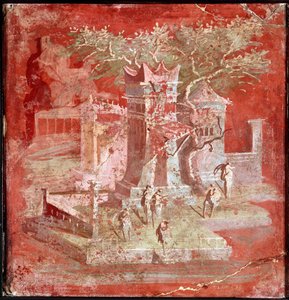 Paesaggio con sicomori (affresco) da Roman