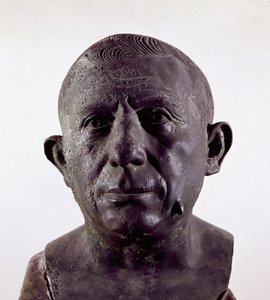 Lucio Cecilio Giocondo, banchiere di Pompei (busto in bronzo, c.20-62 d.C.) da Roman