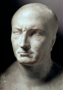 Testa in marmo di Publio Cornelio Scipione Africano, statista romano (235-183 a.C.)