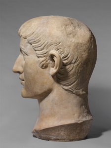 Testa ritratto in marmo dell