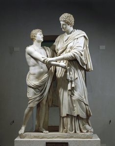 Gruppo scultoreo in marmo che ritrae Oreste ed Elettra da Roman
