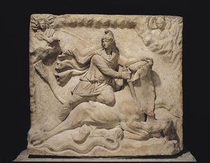 Mitra che sacrifica il toro, II-III secolo (marmo)