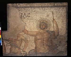 Mosaico dalla Casa di Menandro con Zeus, III - IV secolo