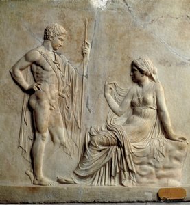 Arte neo-attica: rilievo rappresentante il mito di Telefo da Roman