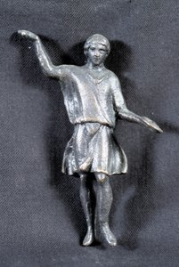 Statuetta di offerta in bronzo, coll. privata, II secolo. Presumibilmente dai pellegrini al tempio di Marte. da Roman