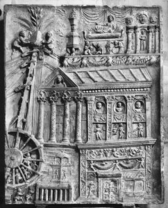 Rilievo che raffigura un argano, fine I secolo d.C. da Roman