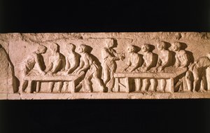 Rilievo raffigurante panetteria, dalla tomba di Eurysaces il Fornaio, a Porta Maggiore, Roma, 50-20 a.C. da Roman