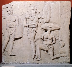 Rilievo raffigurante scena gladiatoria dall