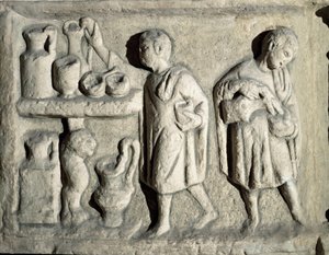 Arte romana: "Domestico al lavoro" I secolo d.C. Roma, Museo della Civiltà Romana da Roman