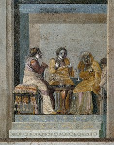 Arte romana: una strega e la preparazione di un filtro magico da Roman