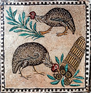 Arte romana: mosaico raffigurante faraone. I o II secolo a.C. Roma, Museo Nazionale Romano