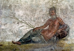 Arte romana: rappresentazione del dio Fiume (dettaglio) da Roman