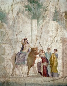 Arte romana: il rapimento di Europa. Affresco da Pompei. Inizio del I secolo d.C. da Roman