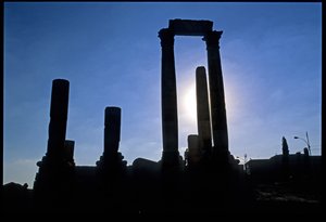Rovine romane, Amman, Giordania, Medio Oriente