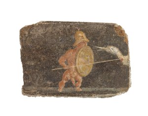 Frammento di pittura murale romana