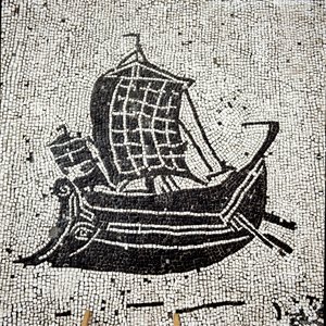 Nave di Sabratha che ritorna al porto di Ostia da Roman