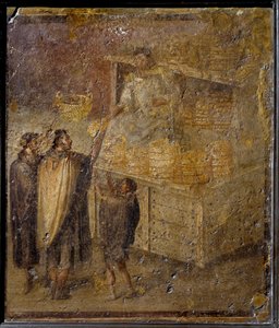 Scena che raffigura un fornaio che vende pane da Roman