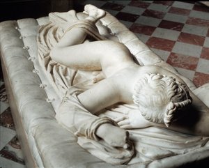 Ermafrodito dormiente (scultura in marmo, II secolo a.C.)