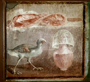 Natura morta con uccello (affresco) da Roman
